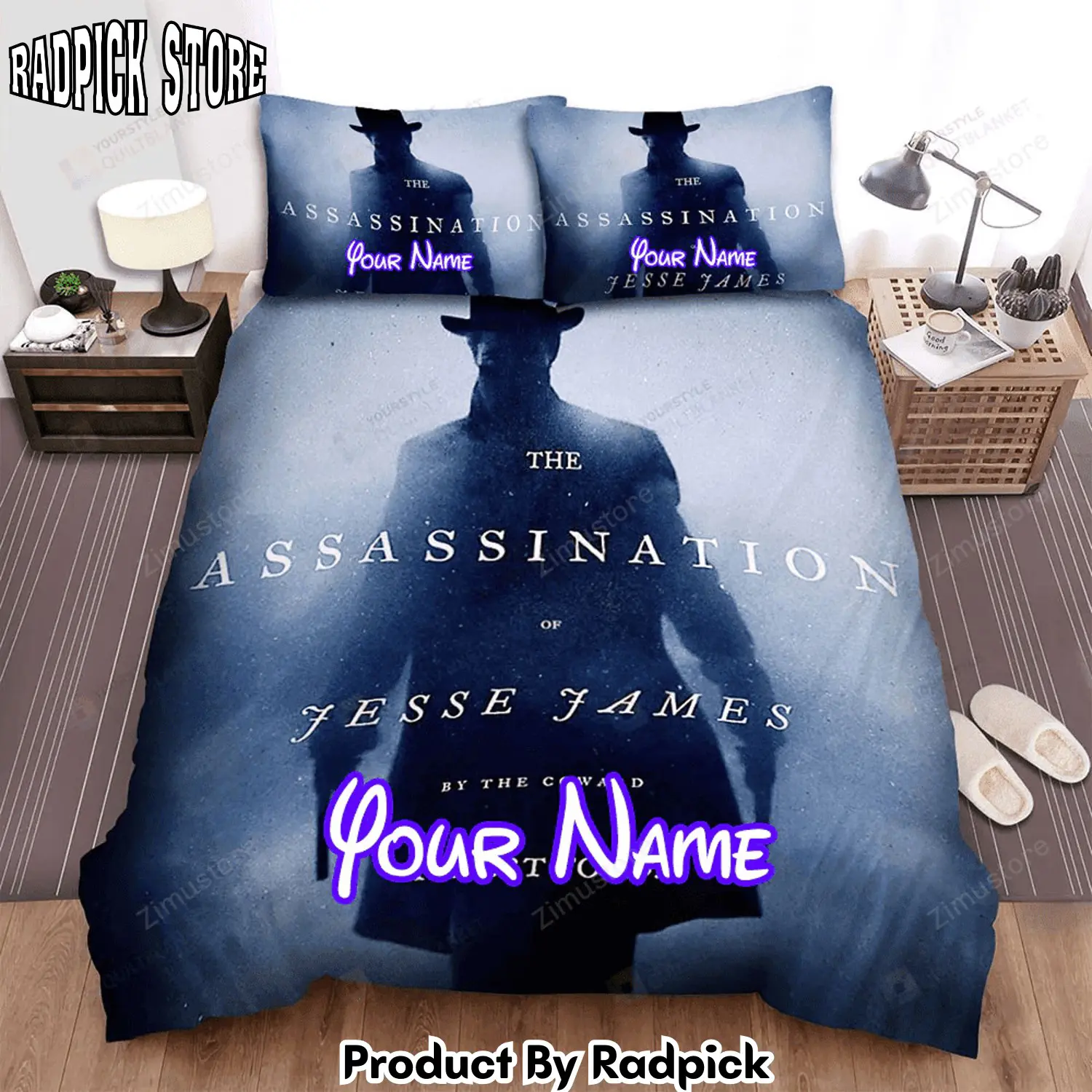 Radpick the assassination of jesse james by the coward robert ford 28200729 poster movie poster bed sheets spread comforter duvet cover personalized name bedding sets ver 2 rp3271412